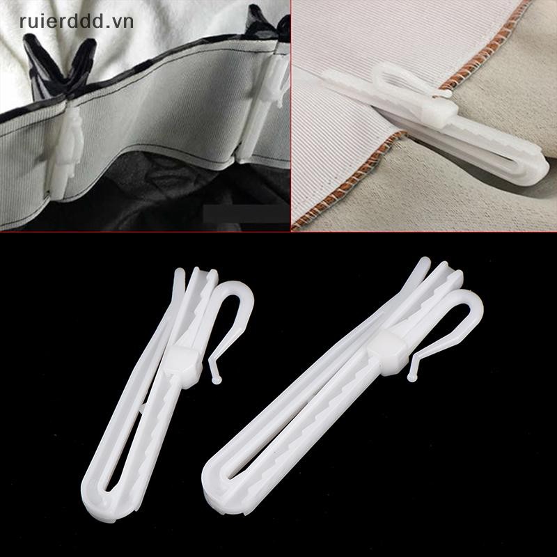 # MỚI # 10 Chiếc Móc Rèm Vòng Cửa Sổ Nhựa Trắng Rèm Móc Cho Văn Phòng Gia Đình Phụ Kiện Rèm 7cm / 8.5cm.