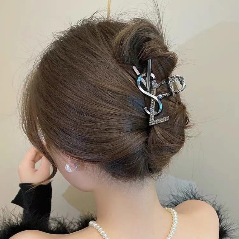 Mauropoli [Sẵn Sàng] Phong Cách Mới Ánh Sáng Sang Trọng Kim Loại Tinh Tế Vừa Lấy Kẹp Nữ Cao Cấp Đầu Lưng Tóc Cá Mập Kẹp Tóc Mũ Đội Đầu