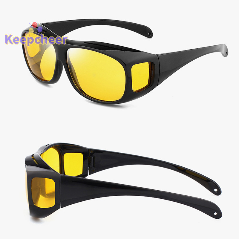[Keepcheer] Kính râm tầm nhìn ban đêm Kính lái xe ban đêm Kính lái xe Unisex Kính râm chống tia cực tím Kính mắt Quà tặng [Mới]