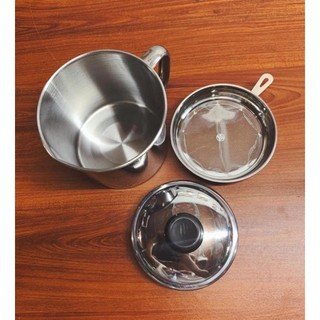 Ca lọc dầu inox 304 cao cấp, bình lọc dầu ăn có lưới lọc cặn tiện lợi, bền đẹp an toàn khi dùng