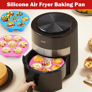 Khuôn nướng bánh muffin bằng silicon 7 khoang-Khay nướng chống dính Khuôn bánh mì Tart dùng chiên không dầu