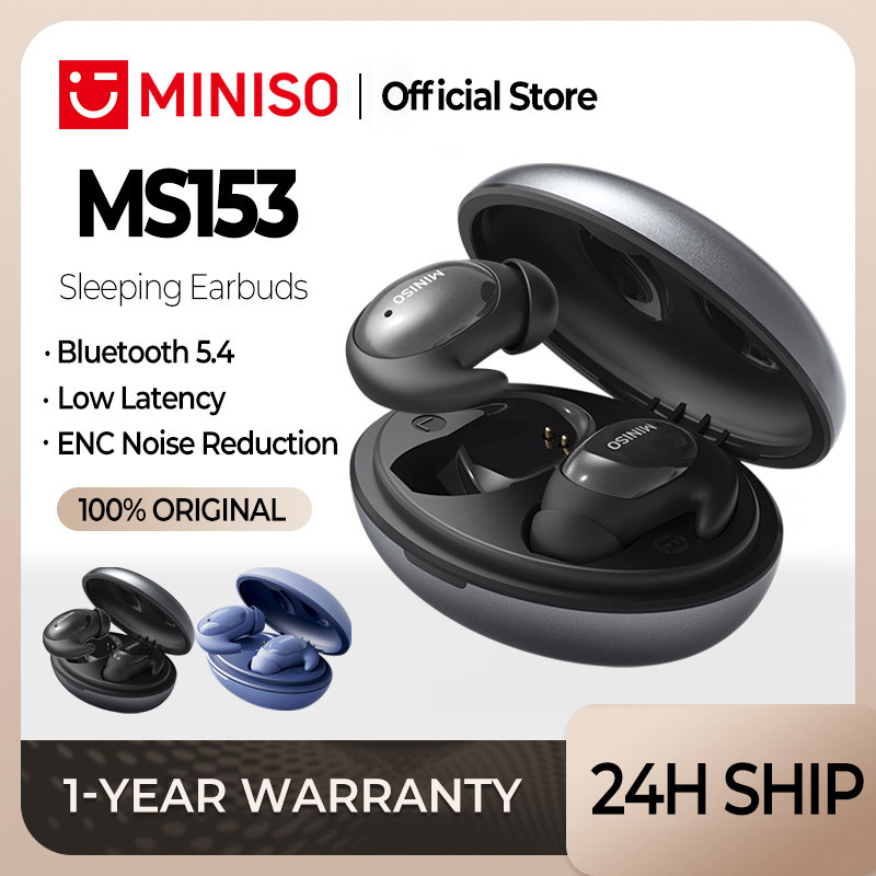 MINISO MS153 Tai nghe ngủ Tai nghe BT5.0 chống nước IPX5 / Tai nghe không dây ngủ vô hình / Bluetooth thể thao / nhạc âm thanh nổi | BigBuy360 - bigbuy360.vn