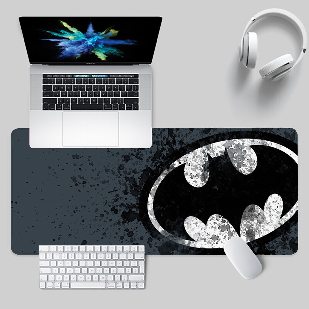 Batman Hero Logo Mousepad HD In Máy Tính Game Thủ Khóa Cạnh Chống Trơn Trượt Miếng Lót Chuột XXL 90x40cm Bàn Phím PC Để Bàn Pad