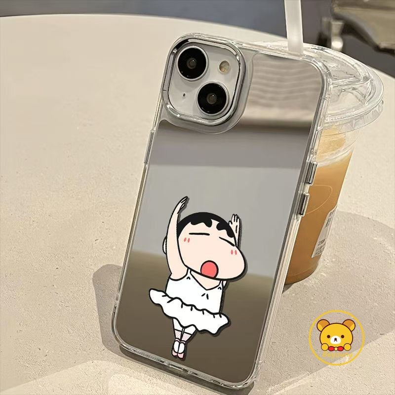 Ốp Điện Thoại Gương Crayon Shin-chan Hoạt Hình Dễ Thương Cho Xiaomi 14T Pro 14 13T 12T 12S 13 Ultra 12 Mi 11 11T Pro Lite 12X Civi 3 2 Poco X3 GT X4 M4 Pro 5G C55 C65 4G Vỏ Ngộ nghĩnh Bao da
