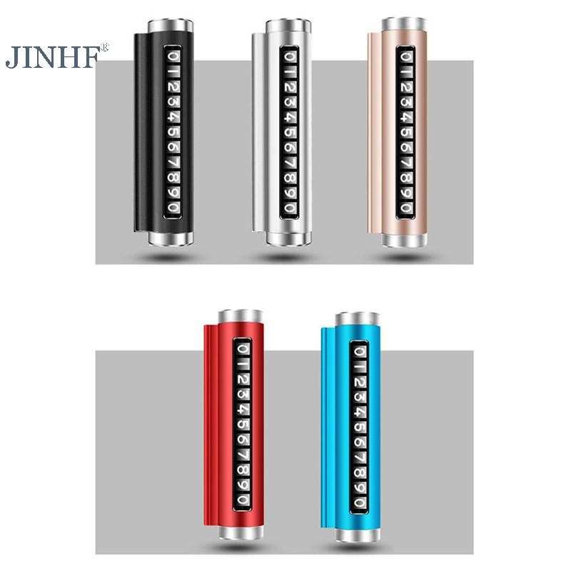 Jinhf Kim Loại Xe Ô Tô Tạm Thời Thẻ Đỗ Xe Xoay Biển Số Điện Thoại Nhôm Dán Công Viên Dừng Trong Kiểu Xe Ô Tô Phụ Kiện Ô Tô HOT