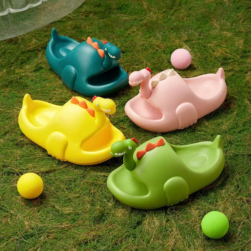 Đế Dày Cổ Rắn Khủng Long Cha Mẹ-Con Dép Cặp Đôi Dép Đi Trong Nhà Dép EVA Hoạt Hình Phong Cách Hươu Cao Cổ