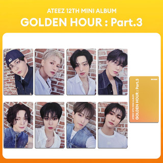 GC9 8 Cái / bộ Thẻ ATEEZ LOMO MINI ALBUM VÀNG GIỜ Phần 3 Bưu Thiếp Bộ Sưu Tập KPOP Stars Ngoại Vi CG9