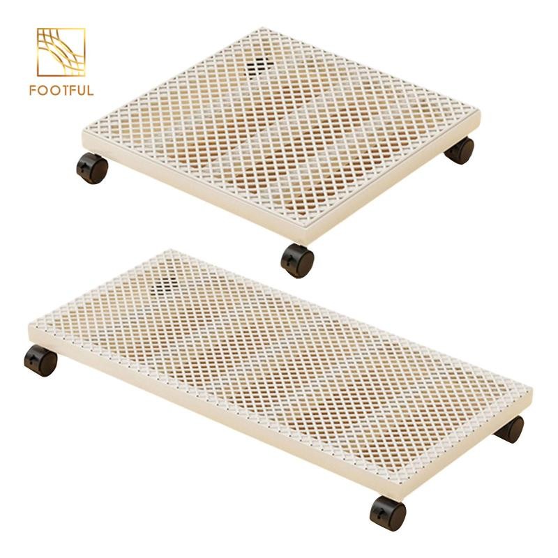 Chân đế cây cán có bánh xe khóa Chậu cây Mover cho sàn sân vườn ban công