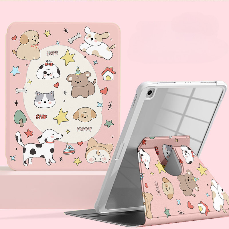 Ốp Bảo Vệ Cho Samsung Galaxy Tab A7 Lite 8.7inch S10ULTRA Tab S6 Lite 2024 S7 + / S8 + / S7FE S9 FE + S10 FE + A9 + Vỏ Máy Tính Bảng Hoạt Hình Dễ Thương Có Giá Đỡ Bút Chì