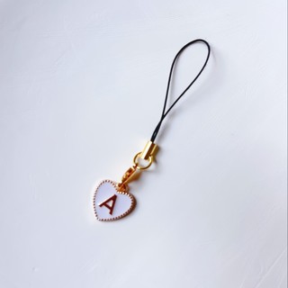 Mặt dây chuyền điện thoại di động diy White Love Letter Mặt dây chuyền điện thoại di động
