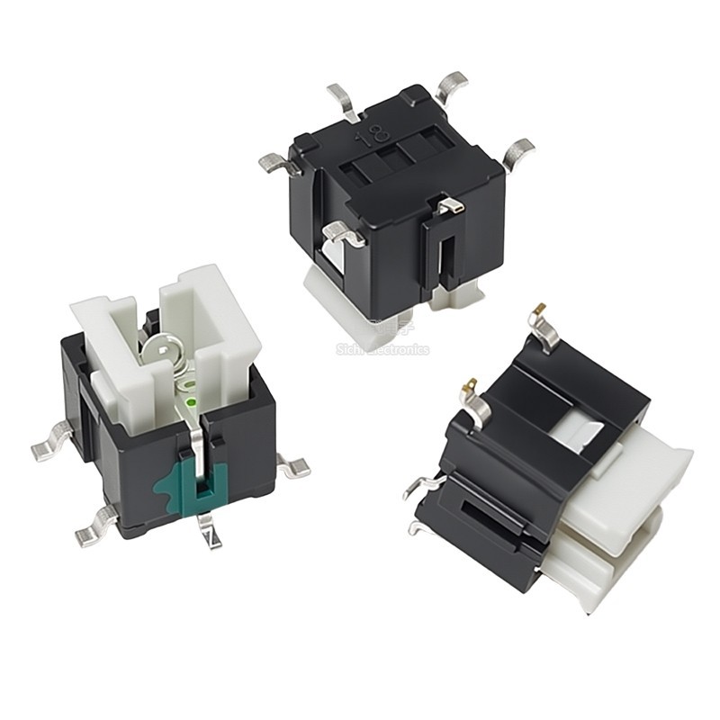 Tact Switch 6 * 6 * 7.2 Miếng dán có nút đèn LED 6 Pin Micro Switch Đèn đỏ Ánh sáng vàng Ánh sáng xanh xanh 7MM