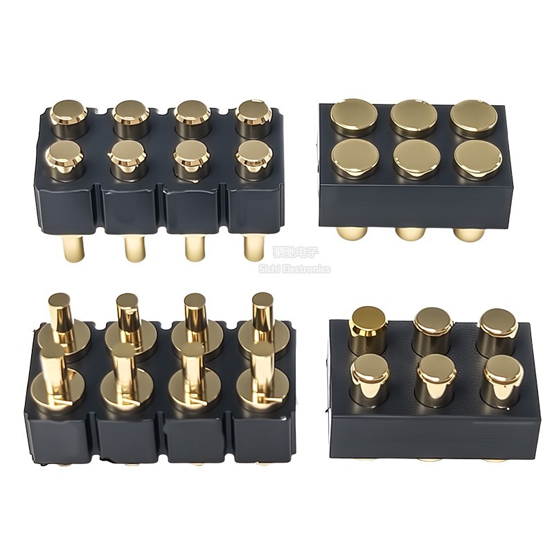 Pogopin Spring Thimble Cao Dòng Điện Đôi Đầu Nối Nam Nữ Mạ Vàng Miếng Dán Thử Nghiệm Đầu Dò Ăng Ten Thimble