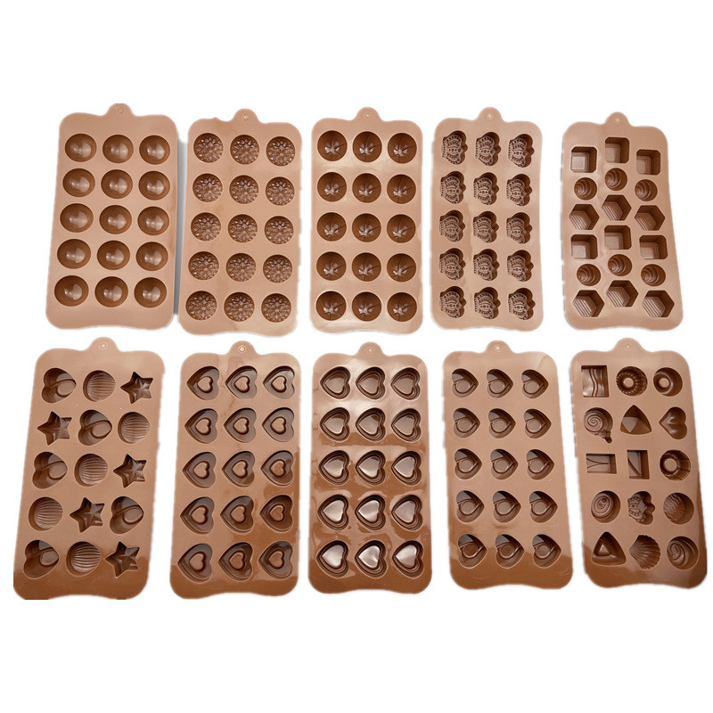 Tự Làm Chocolate Khuôn Silicon Khay Đá Thạch Pudding Kẹo Bánh Quy Khuôn Trang Trí Bánh Khuôn
