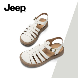 JEEP Nữ Mùa Hè Mới Phát Hành Xăng đan La Mã, Đế Mềm Thoáng Khí Chống Dây, Dép Ngoài Trời Dệt Đa Năng