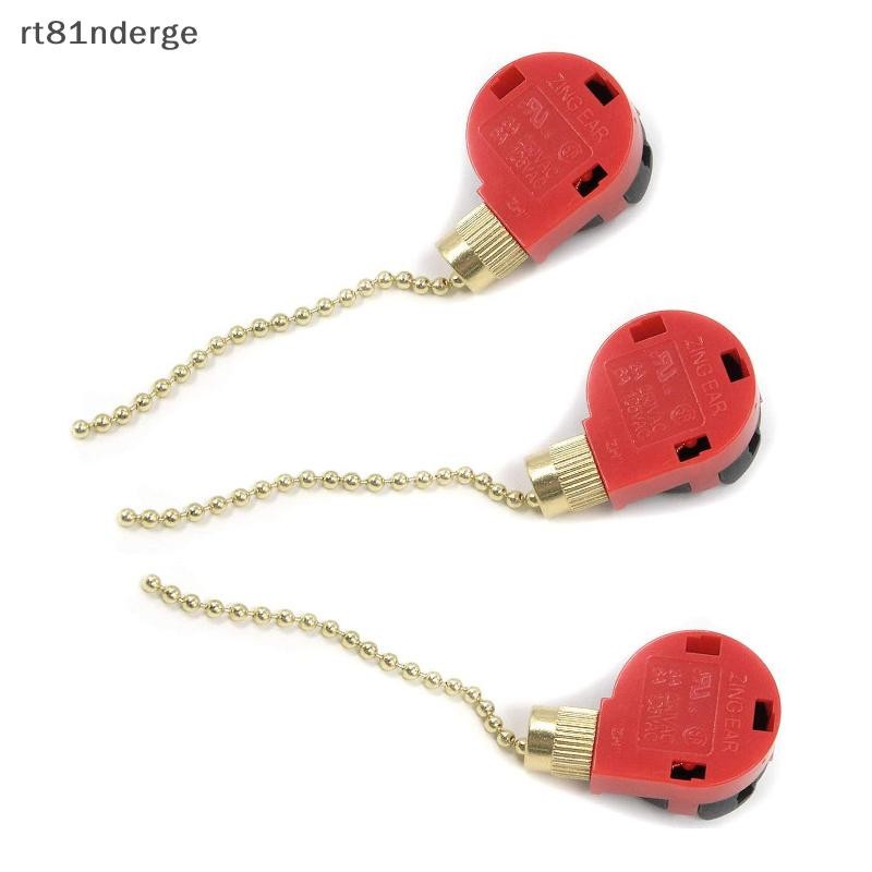 Quạt trần màu đỏ 4 dây Ge 3 tốc độ ZE-268S6 Quạt kéo điều khiển tốc độ n