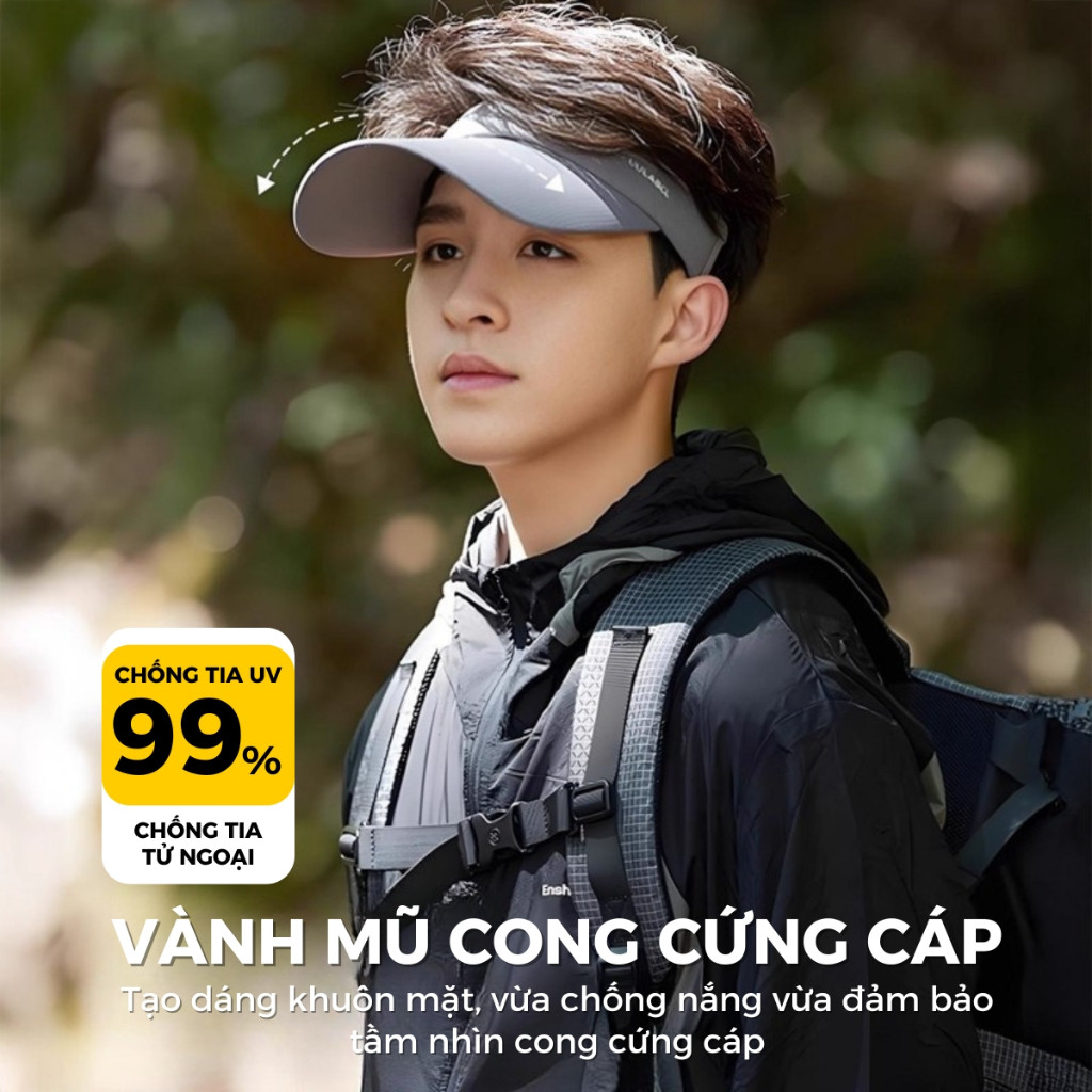 Mũ Lưỡi Trai Nửa Đầu Nam Nữ - Dáng Thể Thao Đa Năng, Chống Tia UV, Thích Hợp Chạy Bộ, Đạp Xe, Tennis
