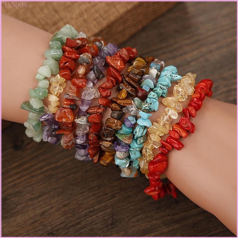 Vòng tay đá tự nhiên hạt thạch anh tím và aquamarine - Trang sức thời trang