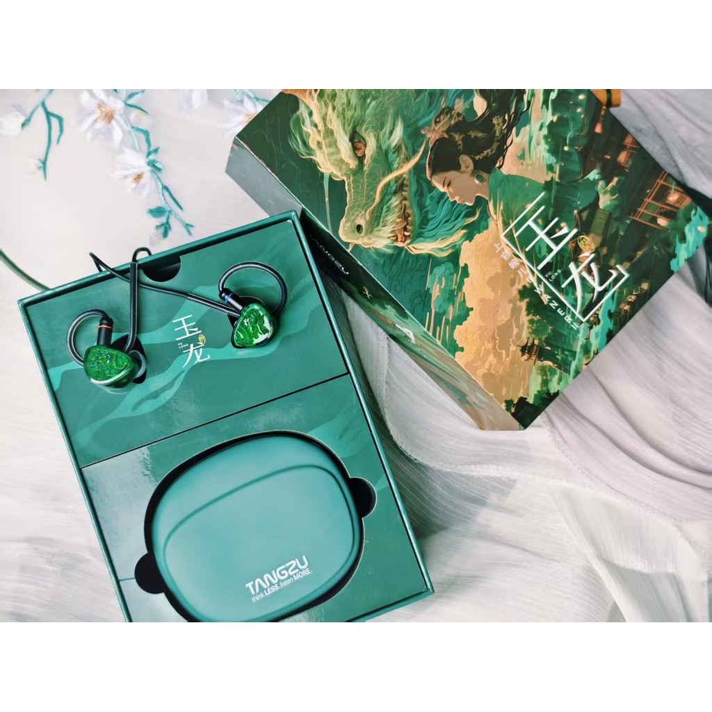 TangZu Waner II Jade Dragon Dynamic Driver Tai nghe nhét tai Âm thanh chất lượng cao Thoải mái khi đeo tai nghe có dây Waner 2 màu xanh lá cây