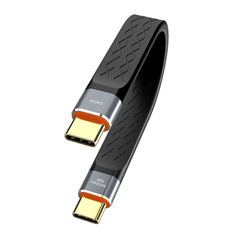 JMT Type C 240W Sạc nhanh Cáp dữ liệu 16K 60Hz tương thích HDMI 80Gbps cho máy tính SSD Cáp truyền điện thoại di động