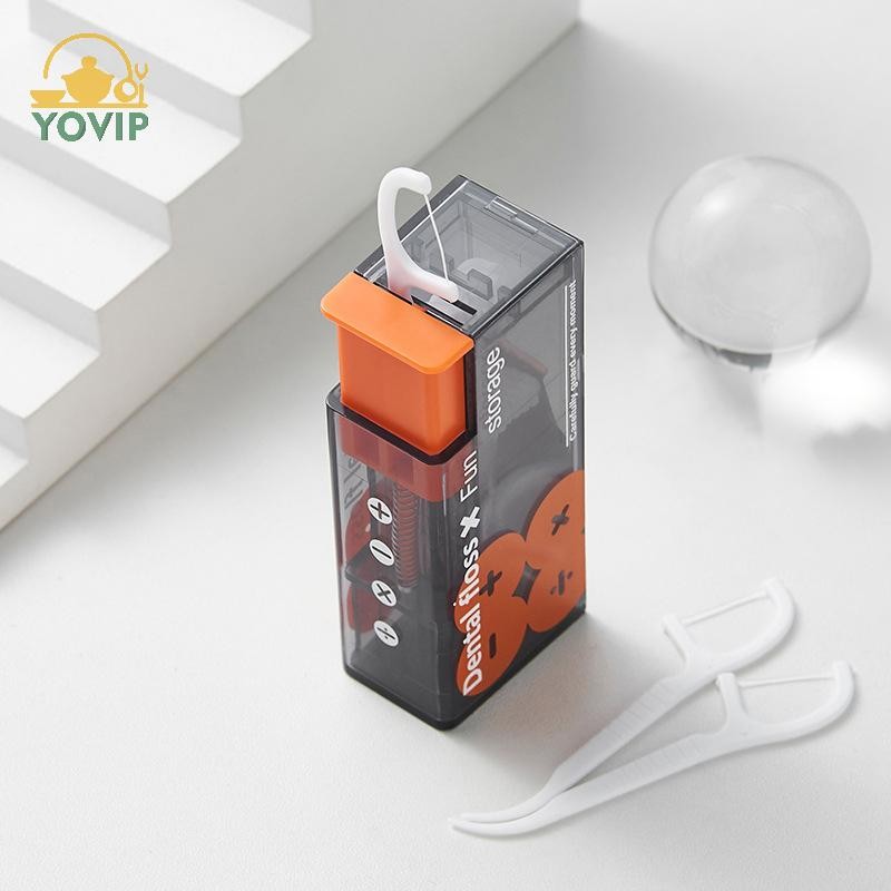 YOVIP Hộp Bảo Quản Chỉ Nha Khoa Tự Động Chăm Sóc Vệ Sinh Răng Miệng Hộp Đựng Nha Khoa Di Động Tiện Lợi Với 10 Chiếc Nha Khoa Floloss VN