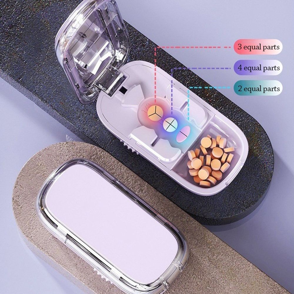 Máy cắt thuốc khu phố PWSEND, Máy tính bảng thuốc chống bụi Hộp lưu trữ máy cắt thuốc, Bộ chia di động Bộ chia thuốc cho thuốc nhỏ hoặc lớn