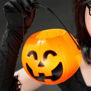 Candy Halloween Pumpkin Bucket - Hộp đựng quà ăn nhẹ có tay cầm - Đồ dùng dự tiệc Trick or Treat Quà tặng trẻ em