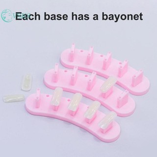 Chenlongshang 3 Chiếc Nhiều Giả Móng Tay Nghệ Thuật Đầu Thực Hành Hiển Thị Đứng Dụng Cụ Và 10 Chiếc Đầu Móng Tay Giả Làm Móng Tay Móng Tay Nghệ Thuật Bộ Dụng Cụ EN