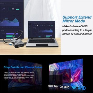 Bộ chuyển đổi USB 3.0 sang HDMI 1080P cao cấp - Hỗ trợ PC laptop TV Win XP/7/8/10/11 âm thanh hình ảnh rõ nét sắc sảo