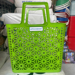 Giỏ xách đi chợ bằng nhựa Winhome loại lớn – Làn nhựa đựng đồ tiện lợi, bền đẹp, đa năng - Phương Trang