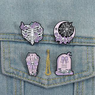 Pastel Goth Màu Pastel Bướm Trâm Kẹp Tóc và Ba Lô, quà tặng Halloween cho bạn bè