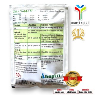 Phân Bón Lá NPK 7-5-44+TE Hợp Trí (Gói 40g) - Kích Thích Ra Hoa Sớm, Trổ Bông Đồng Loạt, Chắc Hạt