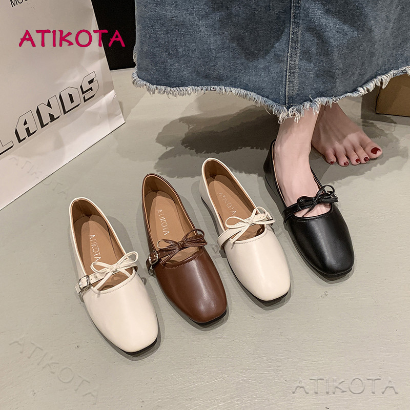 Giày Đế Bằng Nữ Atikota Thời Trang Tinh Tế Đa Năng Thoải Mái Nhẹ Bền Thường Ngày Đế Bằng