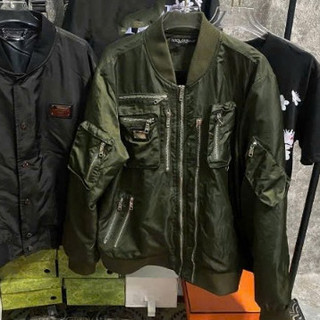 Áo Khoác Gió Dê Gà 12 Khóa .Double - Six. Áo Bomber  2 Lớp Dày Dặn Dáng Rộng