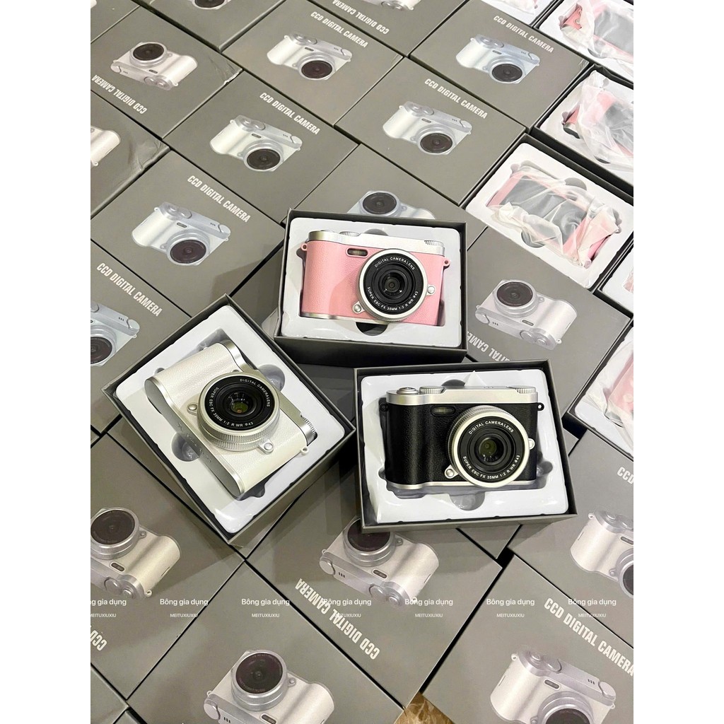 [ DEAL+ FULL PK + MÈO THẦN TÀI ] Máy Ảnh Mini Kỹ Thuật Số Selfie máy ảnh Camera Kép TRƯỚC SAU Digital