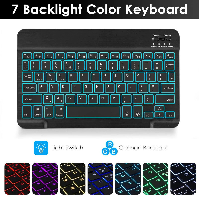 Ốp Bàn Phím Cho Honor Pad X7 8.7 2025 Bàn Phím Có Đèn Nền Không Dây Có Vỏ Bảo Vệ Cho Honor Pad X7 8.7 Phụ Kiện