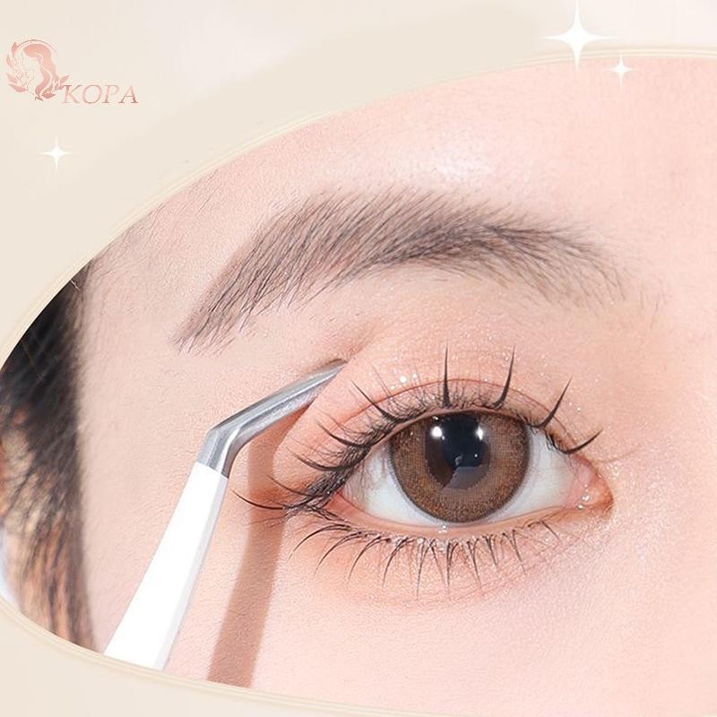 KOPA Nhíp Lông Mi Kẹp Nối Dài Thép Không Gỉ Chống Tĩnh Điện Siêu Cứng Nhíp Độ Chính Xác Cao Với Đầu Sợi Dụng Cụ Trang Điểm VN