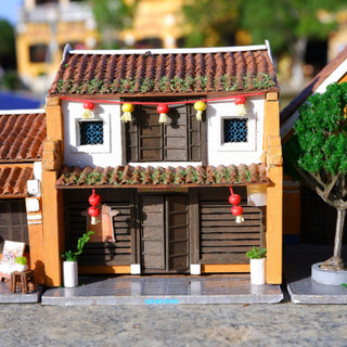 Mô hình gỗ tự lắp ráp DIY- Thế Giới Tí Hon- HỘI AN- NHÀ CỔ TẤN KÝ- HA164-09 (Sản phẩm chưa kèm keo)