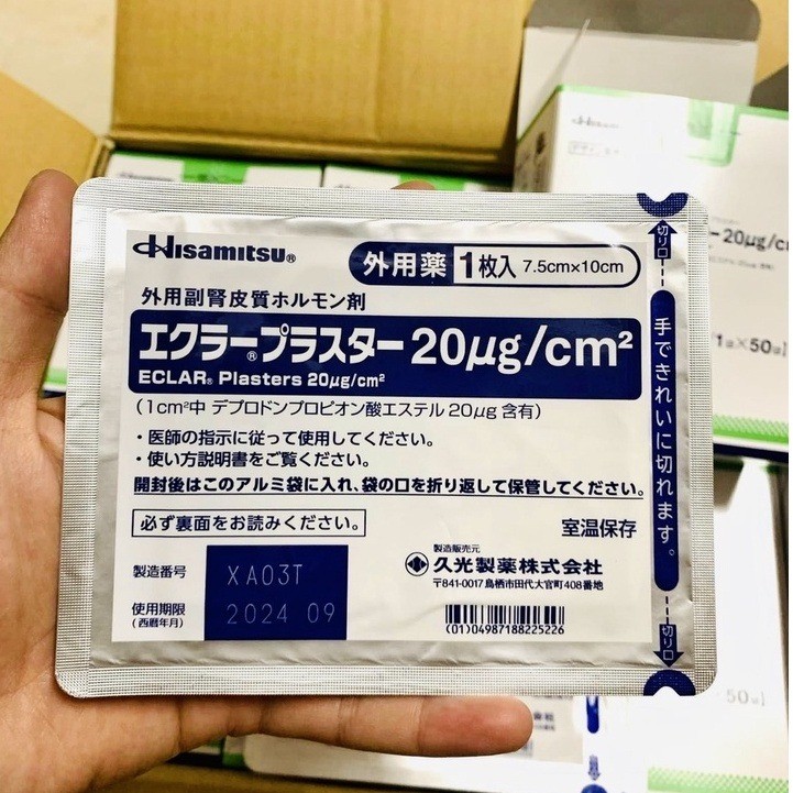lLẻ 1 Miếng ép Sẹo Lồi  ECLAR PLASTER - Hisamisu Nội địa Nhật Bản, giảm sẹo, ép sẹo, làm đều màu
