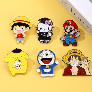 6 Chiếc Hoạt Hình Kim Loại Huy Hiệu Doremon Hợp Kim Dầu Nhỏ Giọt Thổ Cẩm Super Mario Thổ Cẩm Cổ Pin Ve Áo Pin Trẻ Em Giáng Sinh