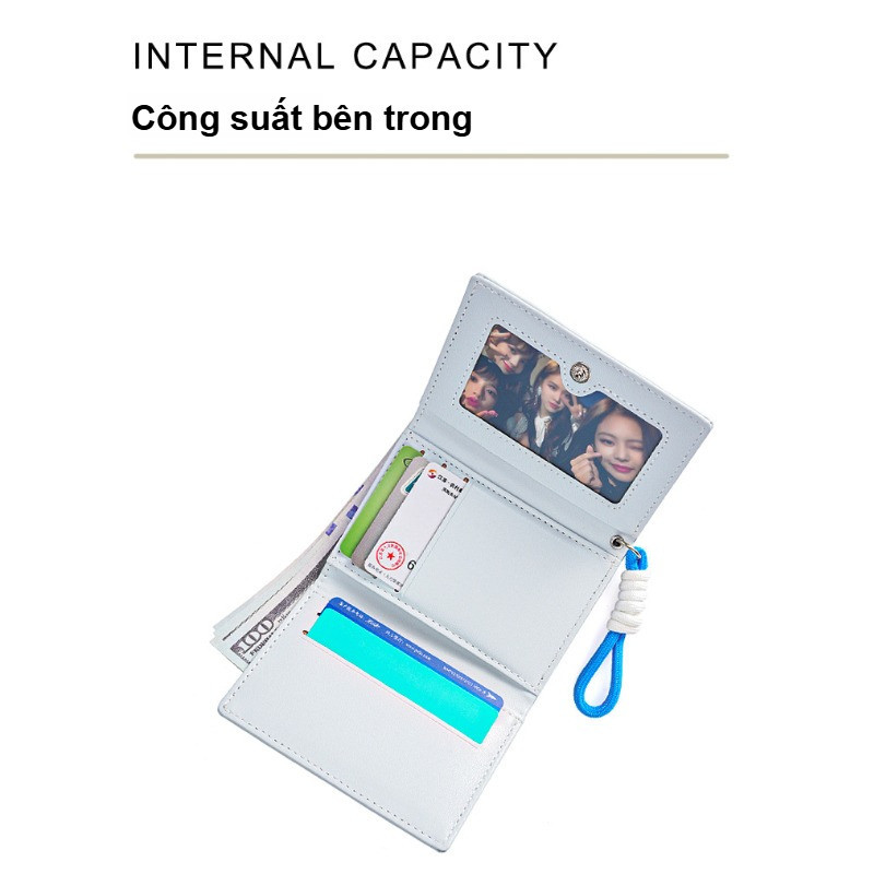 Ví Nữ In Hình Gấu Dễ Thương, Ví Đựng Thẻ Dành Cho Nữ, Đựng Tiền Mặt & Thẻ, Chất Liệu PU Mềm Mịn