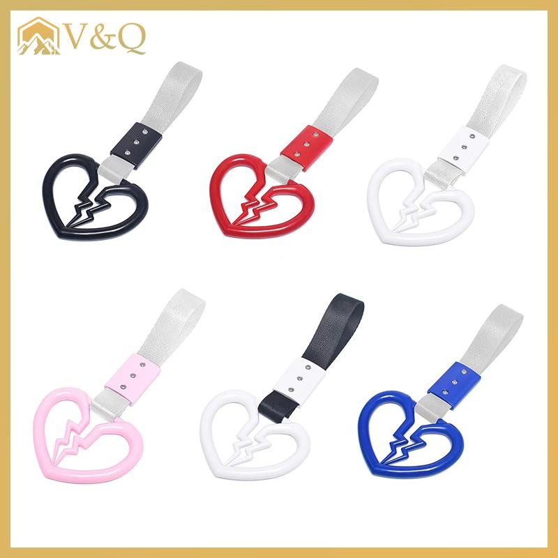 Littleloves1 Dễ Thương Hình Trái Tim Vỡ Xe Chống Tĩnh Điện Dây Đeo Trang Trí Cảnh Báo Tàu Điện Ngầm Xe Buýt Tay Cầm Xe Phía Sau Cản Trước Cảnh Báo Vòng EN