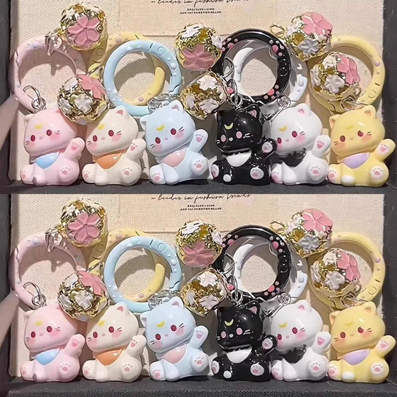 Móc khóa mèo động vật dễ thương - Túi Kawaii Mặt dây chuyền ô tô dành cho nữ