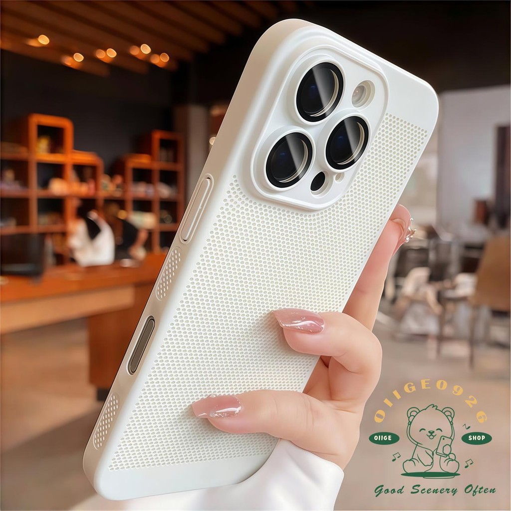 Vỏ lưới tản nhiệt siêu mỏng Vỏ điện thoại iphone16 Pro Max 15 14 13 12 11 vỏ cho vỏ iPhone PC Vỏ cứng chống sốc