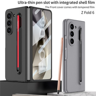 Vỏ bọc khe cắm bút siêu mỏng Samsung Galaxy Z Fold 6 Z Fold 5 Khe cắm bút đường ray trượt Vỏ phim cường lực phía trước