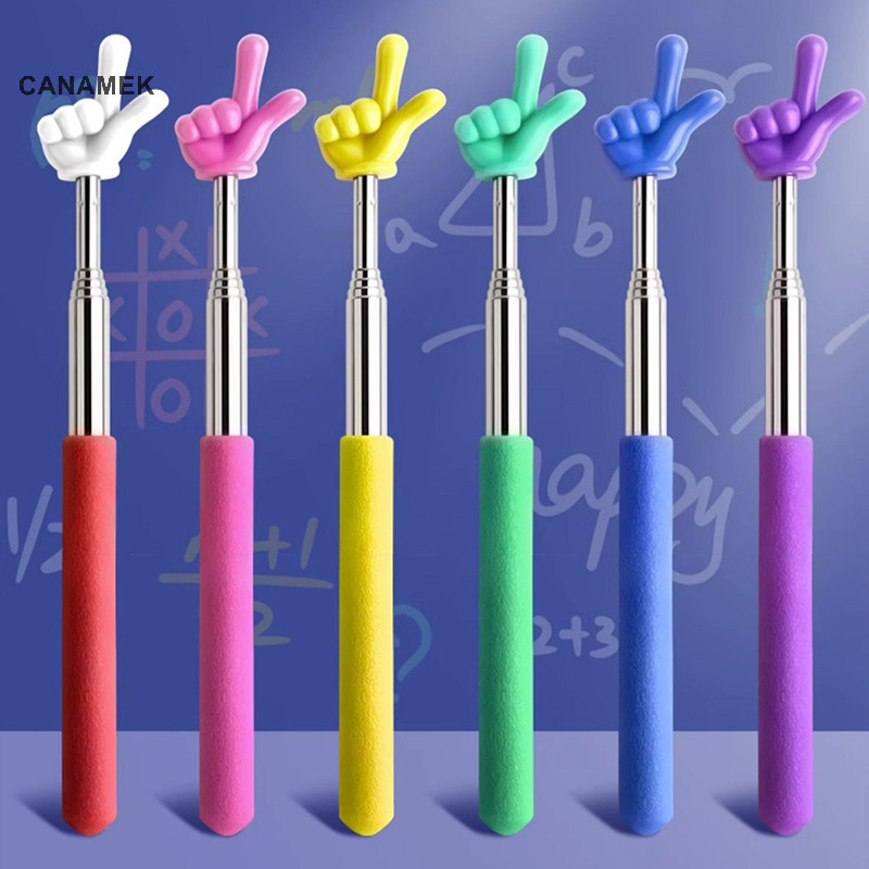 Canamek Con trỏ giáo viên có thể thu vào Thiết kế ngón tay Thép không gỉ Kính thiên văn Trường dạy Con trỏ Dính Đồ dùng giáo viên cho lớp học CSF