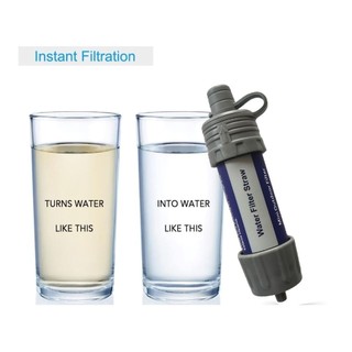Watfac Máy lọc nước Mini ngoài trời Bộ lọc cắm trại Vật dụng sinh tồn Ống lọc nước