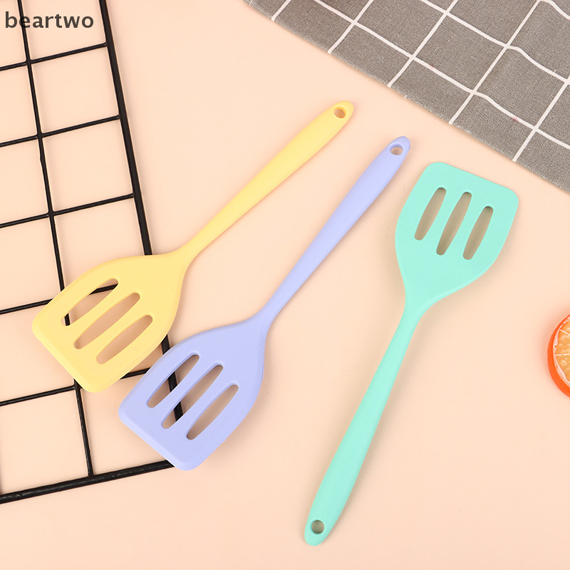 < Beartwo > 1 Xẻng Chiên Silicon Tích Hợp Nhỏ Nấu Ăn Bít Tết Xẻng Chiên Nhà Bếp Chiên Trứng Chiên Cá Xẻng Dụng Cụ Nấu Ăn Đẹp