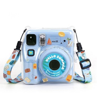 Jkdesign Camera tức thì 3 trong 1, Vỏ bảo vệ pha lê nhãn dán, Bảo quản ảnh trong suốt chống sốc chống trầy xước cho Fujifilm Instax mini SE
