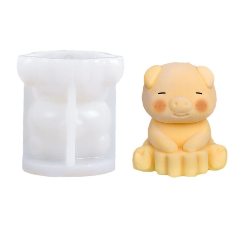 Sanke Love 3D Mèo Gấu Đen Lợn Khuôn Silicon Phô Mai Mousse Bánh Đá Khuôn Thơm Thạch Cao Nến Khuôn Trang Trí Bánh Khuôn Khuôn Làm Bánh DIY Khuôn Nướng Bánh