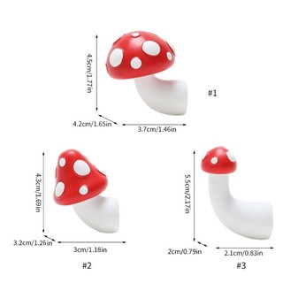 Zuoo Nam Châm Tủ Lạnh Hấp Phụ Mạnh Hoạt Hình 3D Nấm Đỏ Tủ Lạnh Nam Châm Sáng Tạo Trang Trí Hộ Gia Đình Supplie